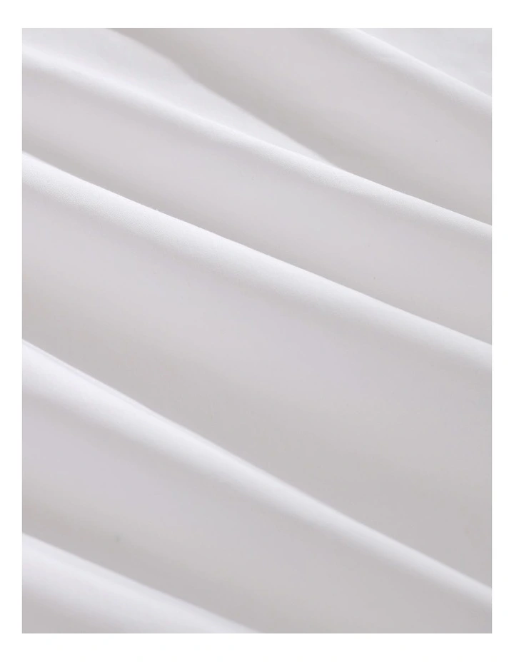 250TC Cotton and Recycled Polyester Blend Sheet Set in White image 5