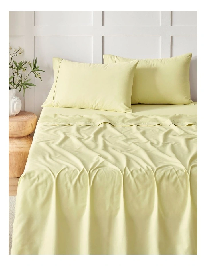 400TC Premium Cotton Sateen Sheet Set in Citron image 1
