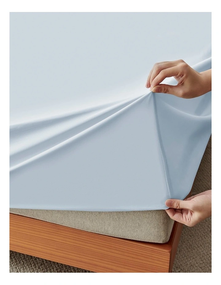 400TC Premium Cotton Sateen Sheet Set in Sky image 2