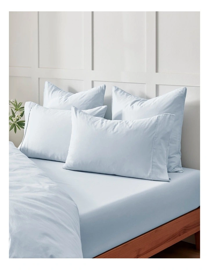 400TC Premium Cotton Sateen Sheet Set in Sky image 6
