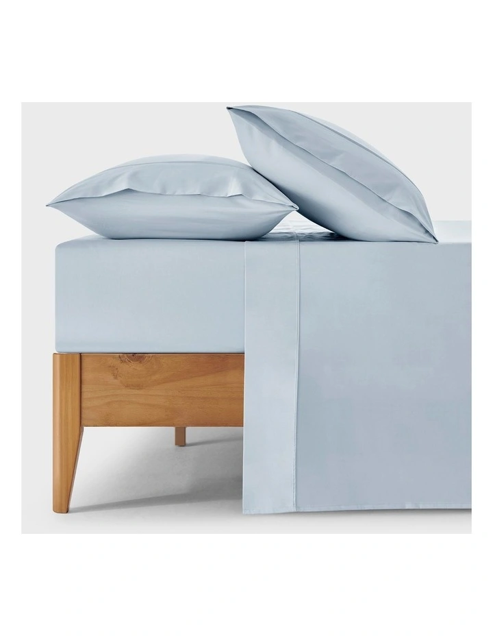 400TC Premium Cotton Sateen Sheet Set in Sky image 7