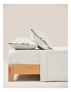 250TC Cotton & Recycled Polyester Blend Sheet Set in Silver Grey