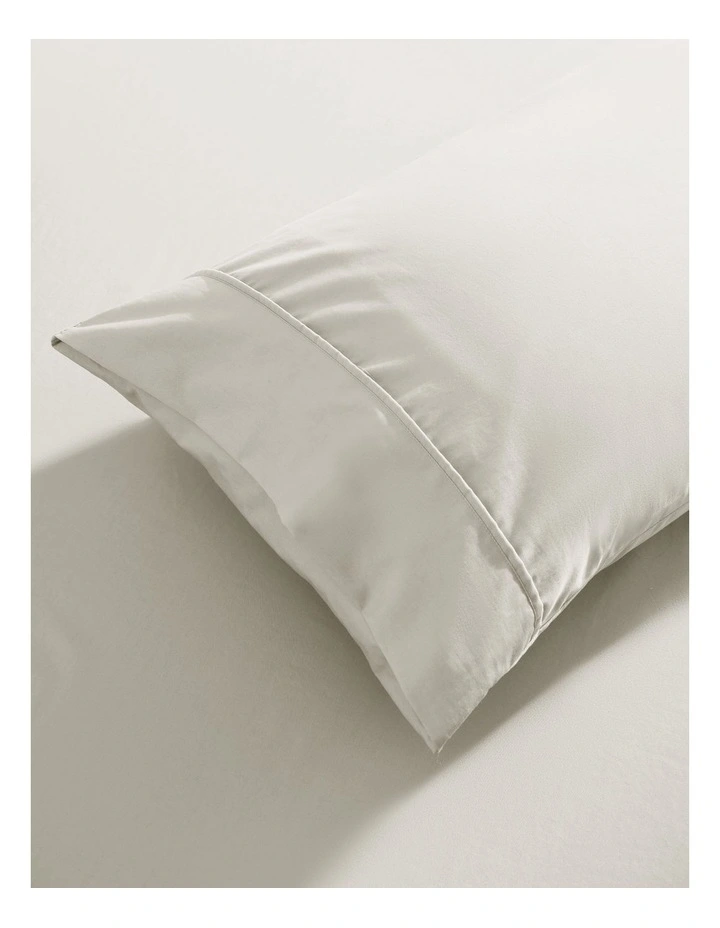 250TC Cotton & Recycled Polyester Blend Sheet Set in Silver Grey image 3