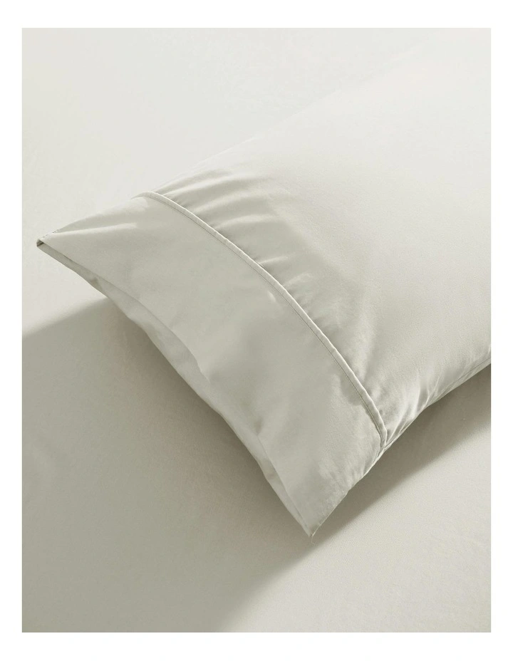 250TC Cotton & Recycled Polyester Blend Sheet Set in Silver Grey image 4