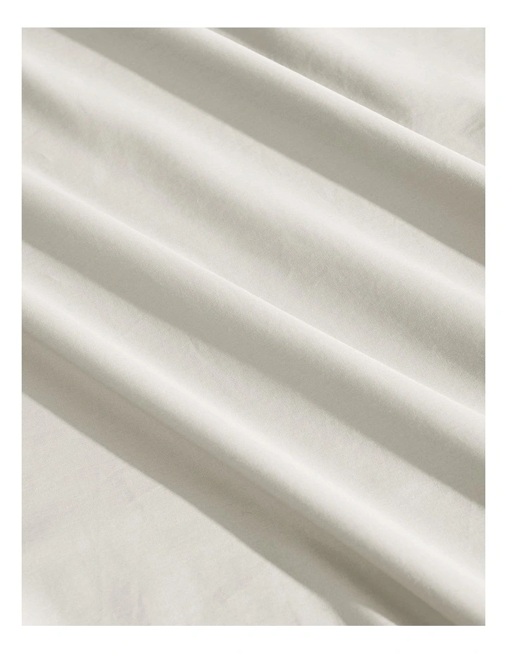 250TC Cotton & Recycled Polyester Blend Sheet Set in Silver Grey image 5