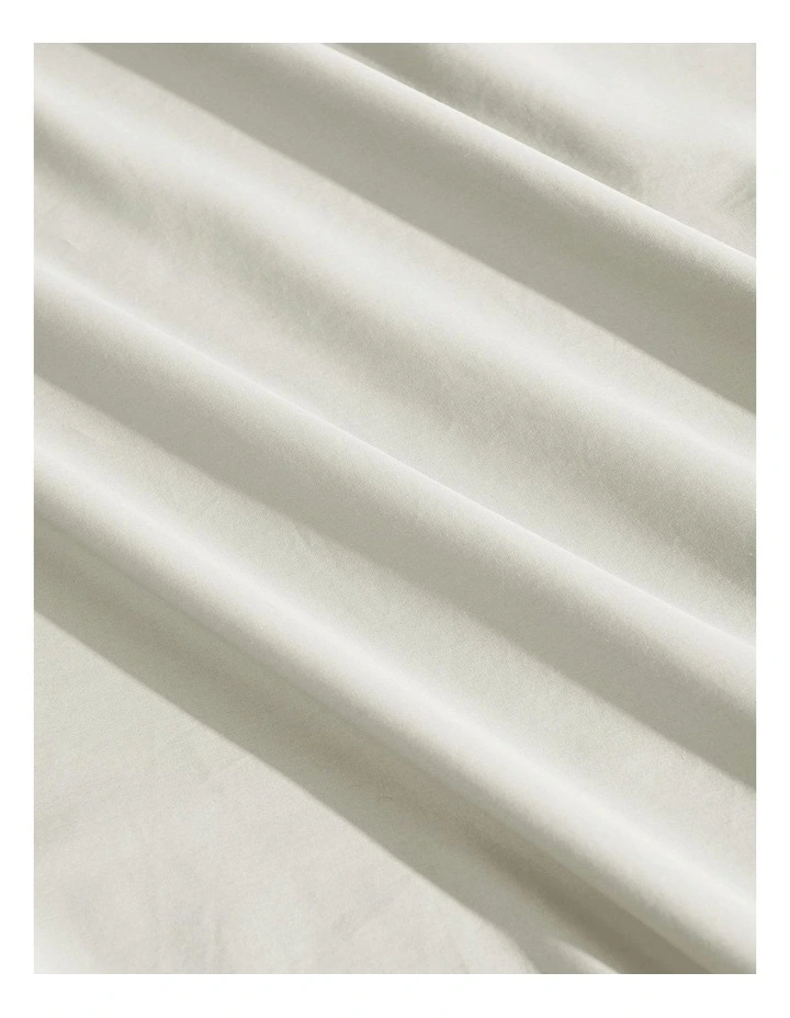 250TC Cotton & Recycled Polyester Blend Sheet Set in Silver Grey image 6