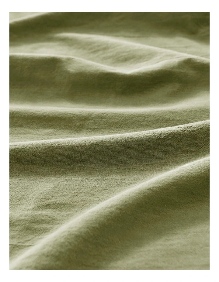 Bonnie Washed Cotton Sheet Set in Olive image 5