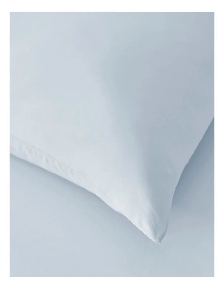 400TC Premium Cotton Sateen Fitted Sheet Set in Sky image 5