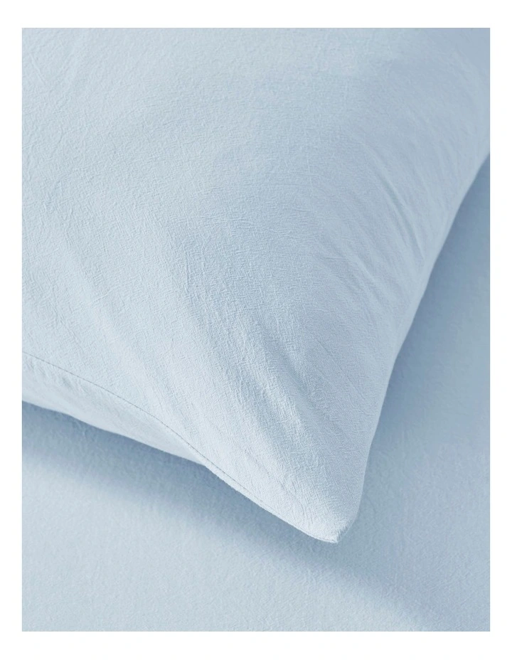 Bonnie Washed Cotton Sheet Set in Sky image 3