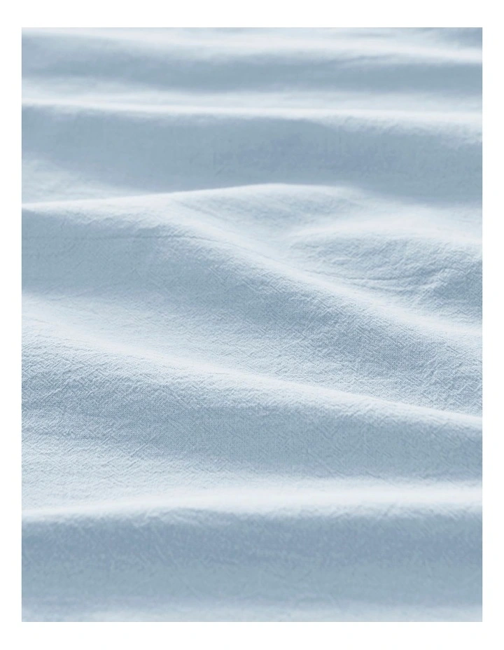 Bonnie Washed Cotton Sheet Set in Sky image 5