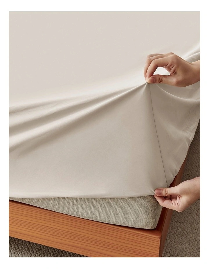 400TC Premium Cotton Sateen Sheet Set in Oatmeal image 2