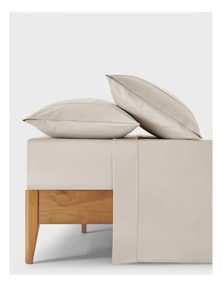 400TC Premium Cotton Sateen Sheet Set in Oatmeal image 7