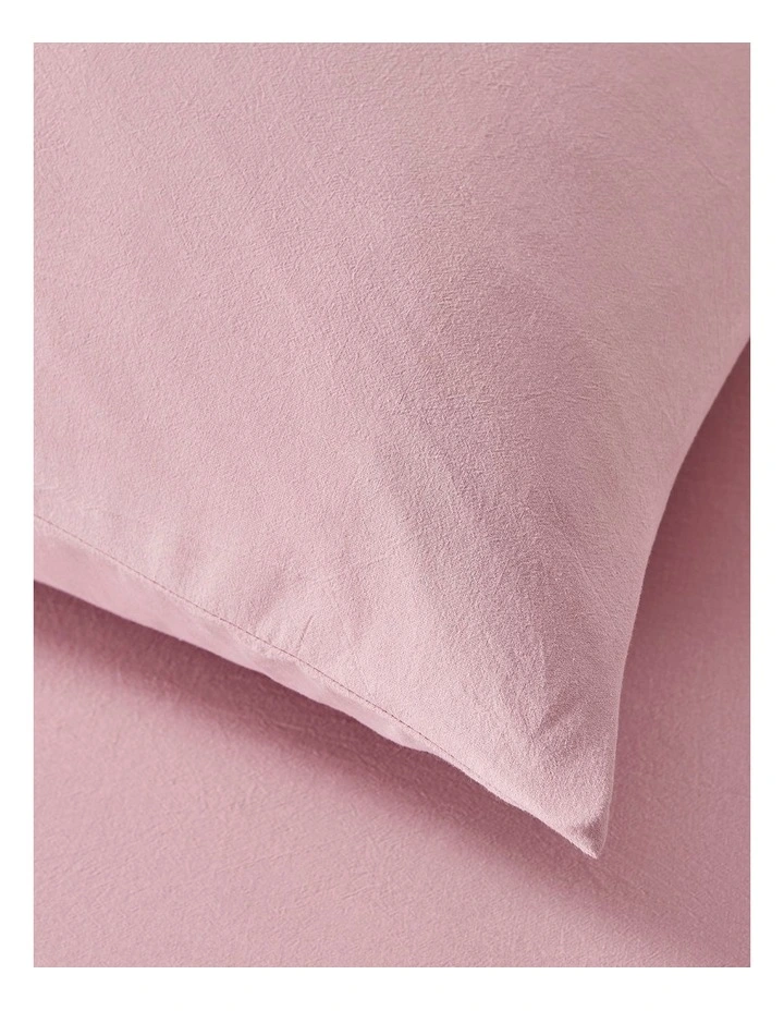 Bonnie Washed Cotton Sheet Set in Pink Pearl image 3
