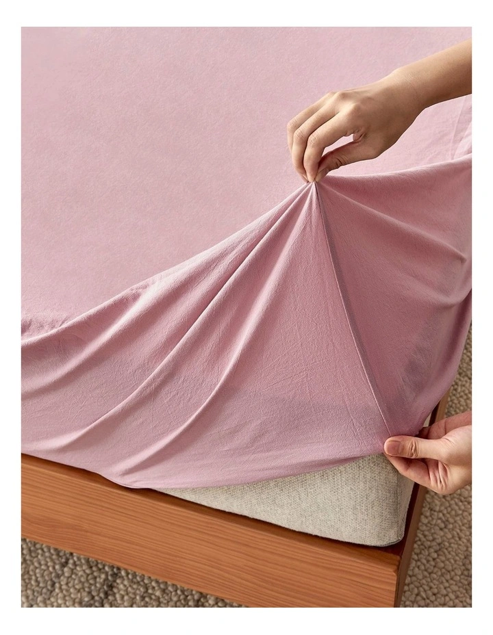 Bonnie Washed Cotton Sheet Set in Pink Pearl image 4