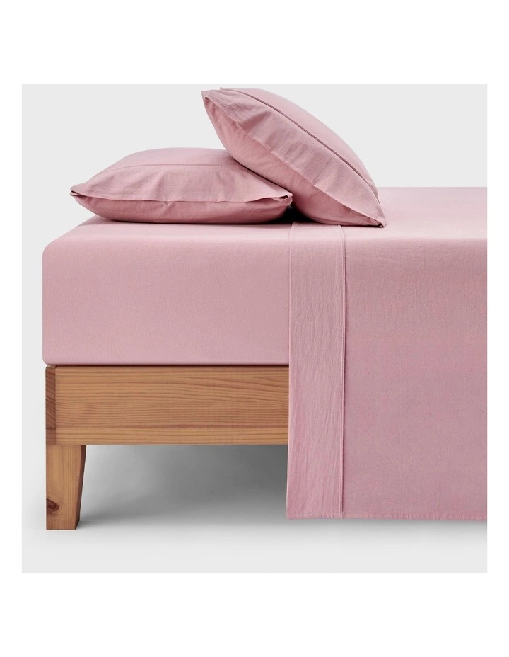 Bonnie Washed Cotton Sheet Set in Pink Pearl image 7
