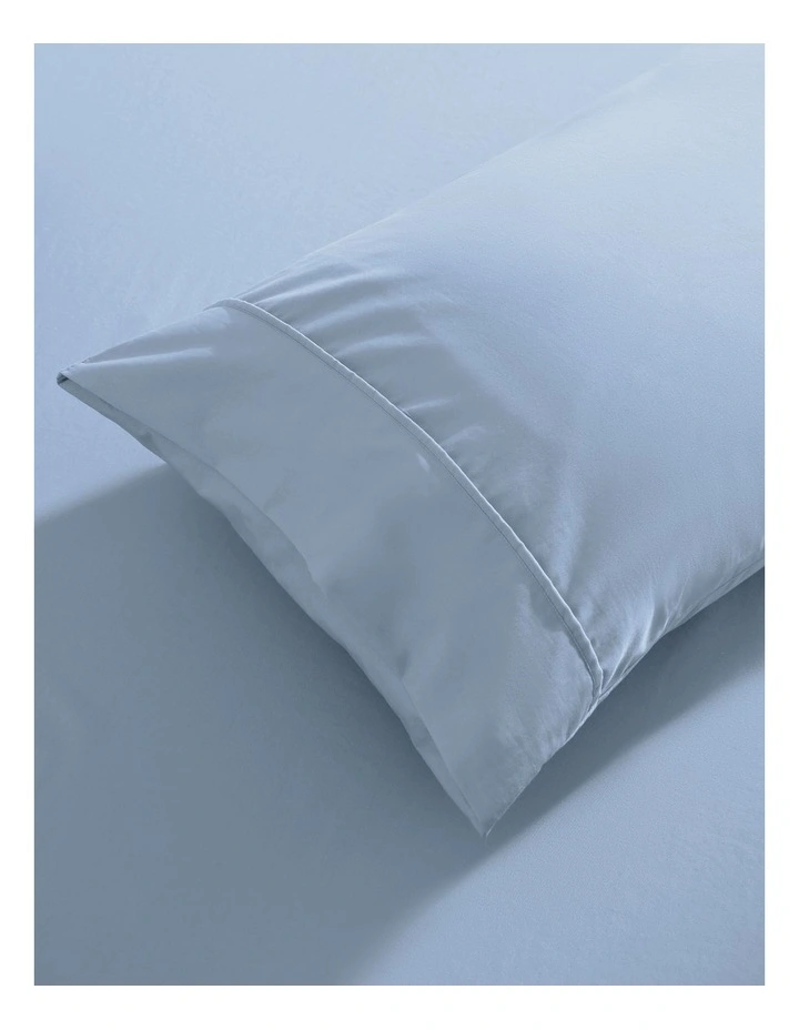 250TC Cotton & Recycled Polyester Blend Sheet Set in Pale Blue image 3