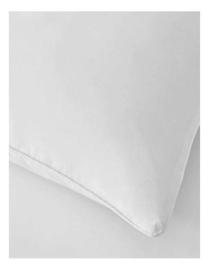 400TC Premium Cotton Sateen Piped European Pillowcase Twin Pack in White image 2