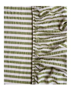 Pistachio Seersucker Flat Sheet in Green