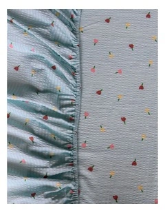Forget Me Not Fitted Sheet in Blue
