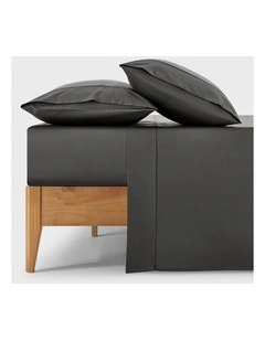 400 Thread Count Premium Cotton Sateen Sheet Set in Charcoal