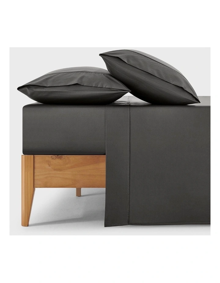 400 Thread Count Premium Cotton Sateen Sheet Set in Charcoal image 7