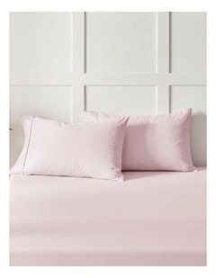 400 Thread Count Premium Cotton Sateen Standard Pillowcase Set of 2 in Petal