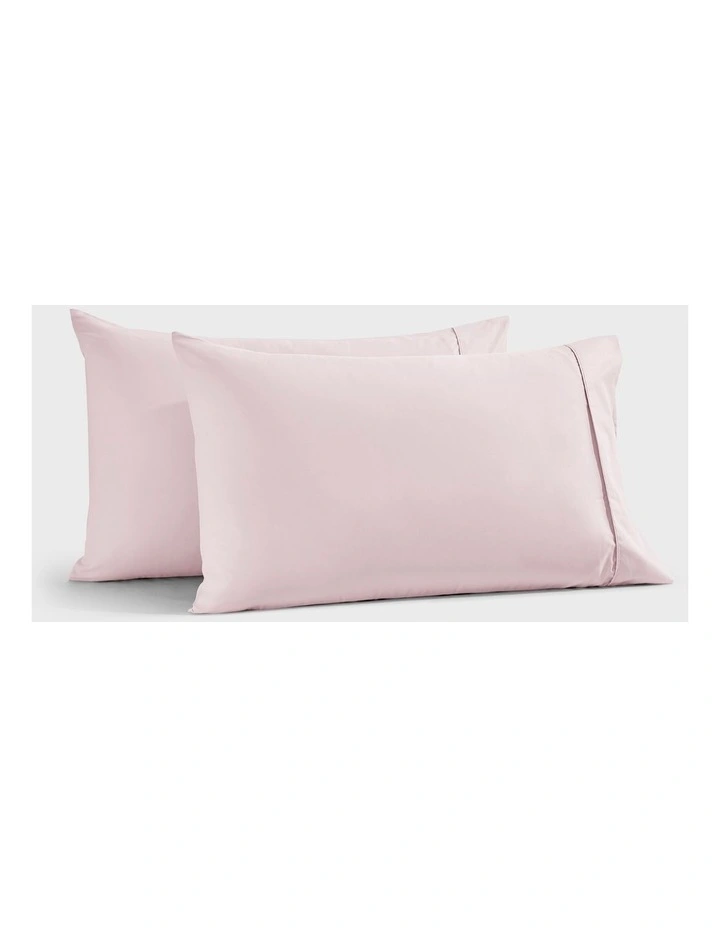 400 Thread Count Premium Cotton Sateen Standard Pillowcase Set of 2 in Petal image 7