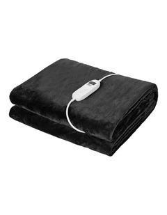 Bedra Electric Throw Rug Washable Heated Blanket Flannel Fleece Winter Warm Grey