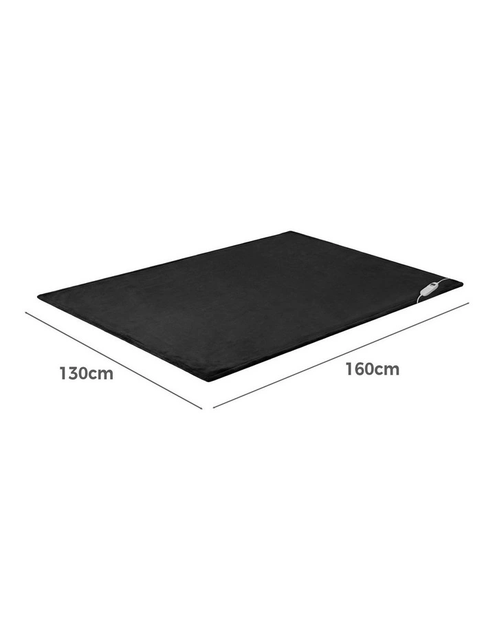 Bedra Electric Throw Rug Washable Heated Blanket Flannel Fleece Winter Warm Grey image 3