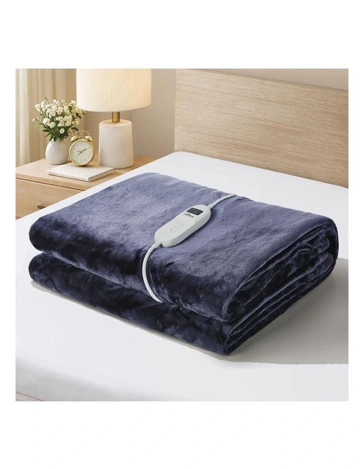 Bedra Electric Throw Rug Washable Heated Blanket Flannel Winter Warm Purple image 2