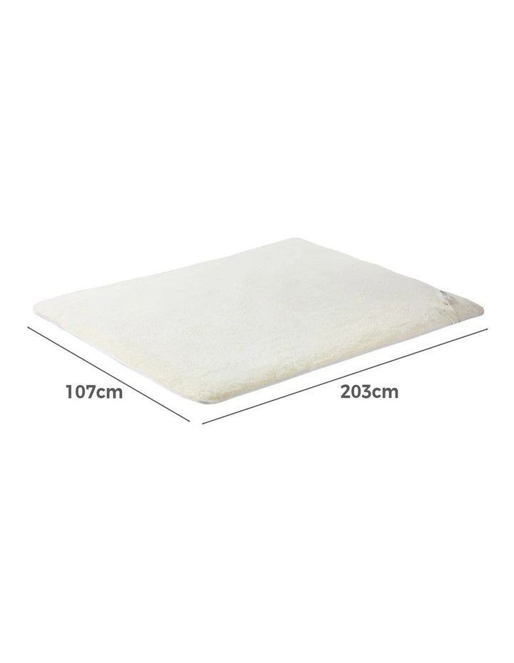 Bedra Electric Heated Blanket Fully Fitted Fleece Underlay Winter Pad King Single image 3