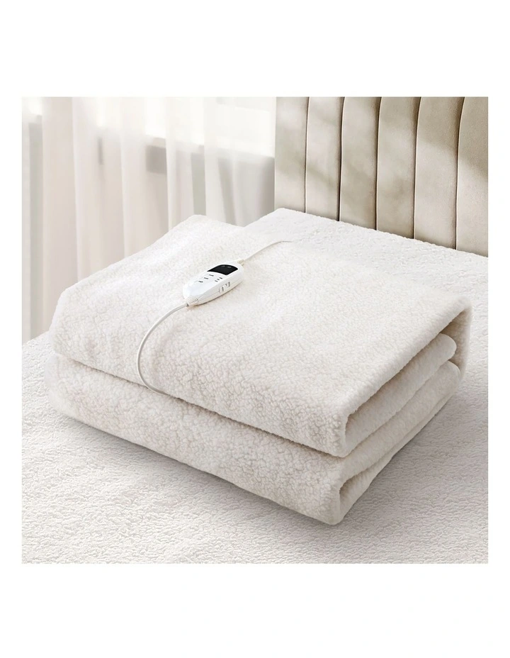 Bedra Electric Blanket Fully Fitted Fleece Heated Winter Underlay King Single image 2