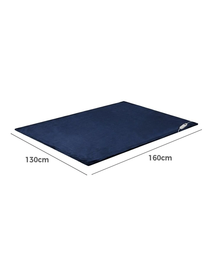 Bedra Electric Throw Rug Washable Heated Blanket Flannel Fleece Winter Warm Blue image 3