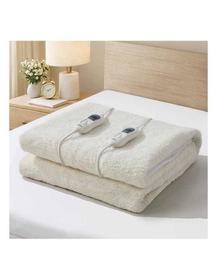 Bedra Electric Heated Blanket Fully Fitted Fleece Underlay Winter Pad Double image 2