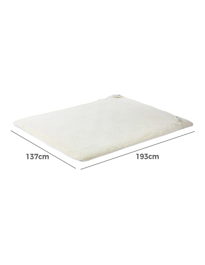 Bedra Electric Heated Blanket Fully Fitted Fleece Underlay Winter Pad Double image 3