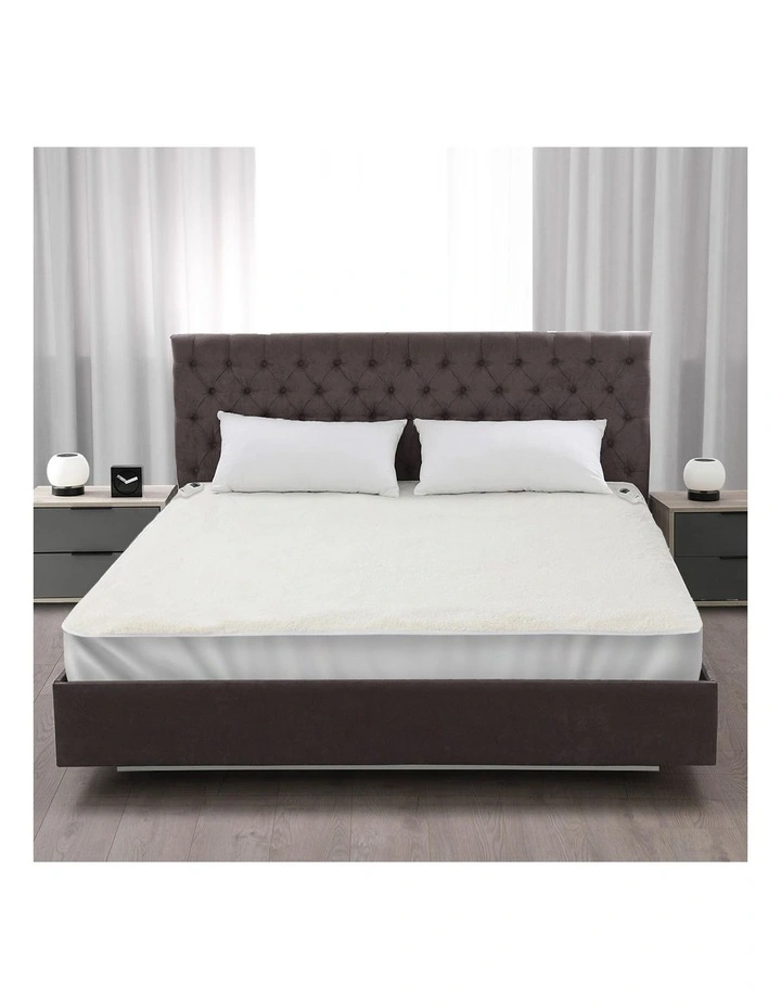 Bedra Electric Heated Blanket Fully Fitted Fleece Underlay Winter Pad Double image 7