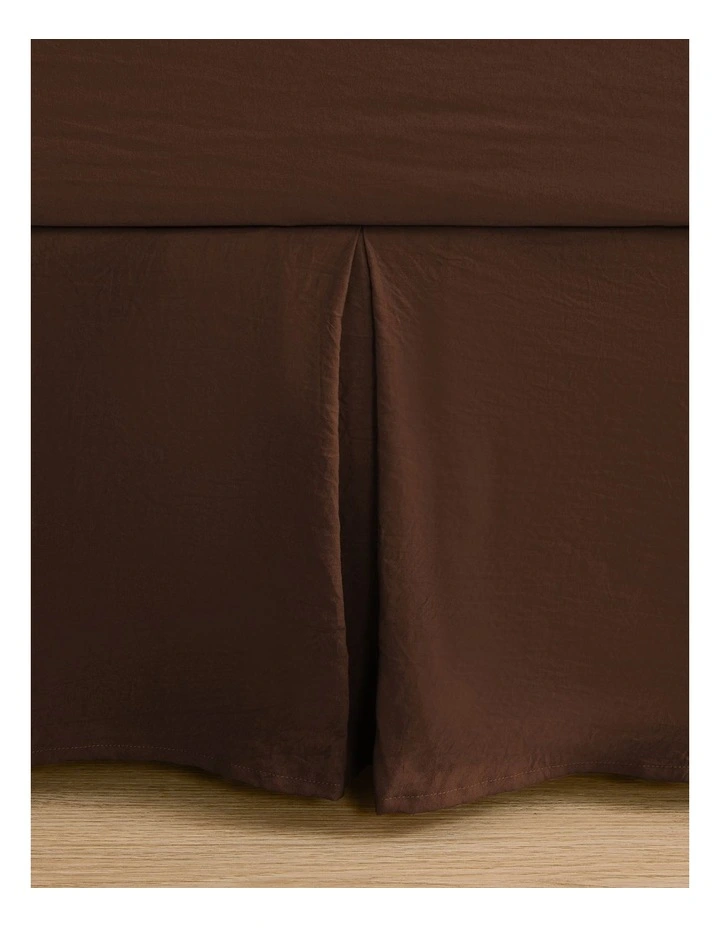 Dreamaker Superfine Washed Microfibre Pleated Valance in Chocolate image 4