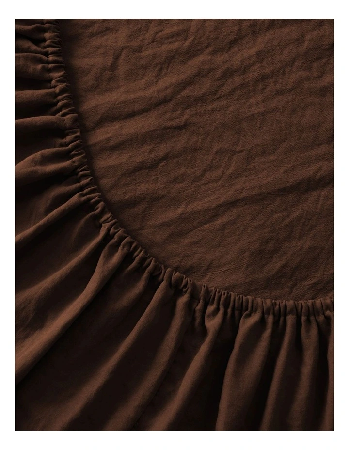 Dreamaker Superfine Washed Microfibre Sheet Set in Chocolate image 4