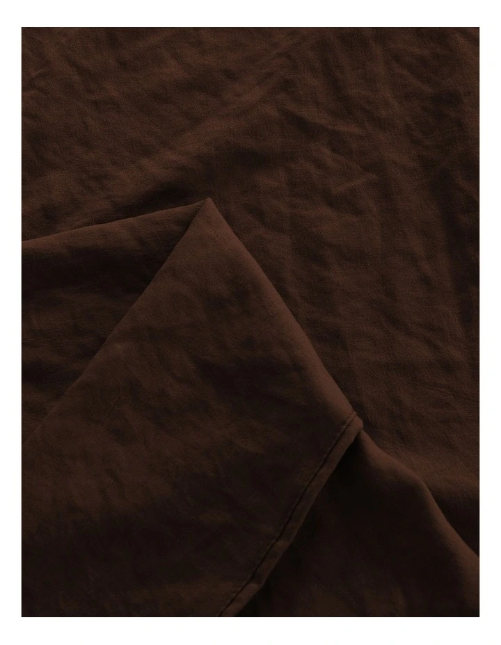 Dreamaker Superfine Washed Microfibre Sheet Set in Chocolate image 5