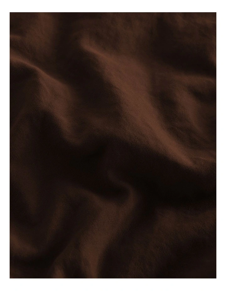 Dreamaker Superfine Washed Microfibre European Pillowcase Chocolate image 3