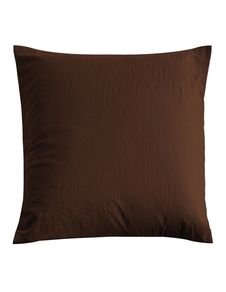 Dreamaker Superfine Washed Microfibre European Pillowcase Chocolate image 5