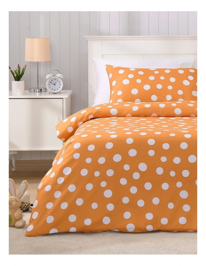 Jack & Ava Ollie the Octopus Kids Reversible Quilt Cover Set in Orange image 2