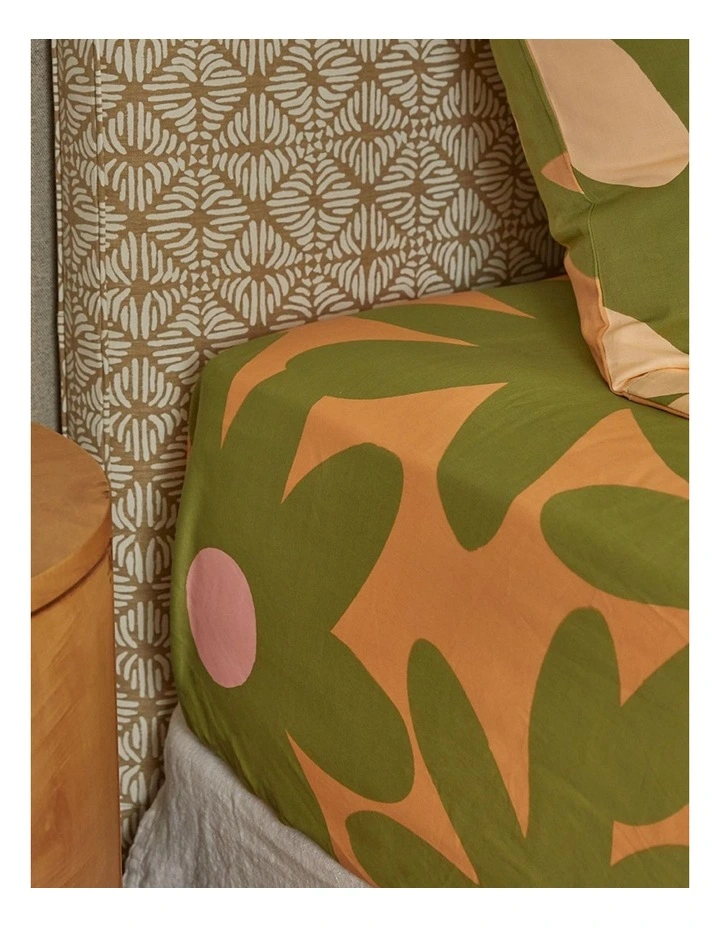 Marlo Apricot Fitted Sheet - Single image 2