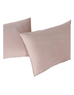 GIOIA CASA Vintage Washed Cotton Standard Pillowcases in Pink 2 Pack