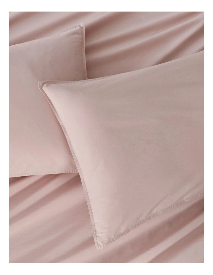 GIOIA CASA Vintage Washed Cotton Standard Pillowcases in Pink 2 Pack image 5
