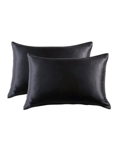 GIOIA CASA Mulberry Silk Pillowcases in Black 2 Pack