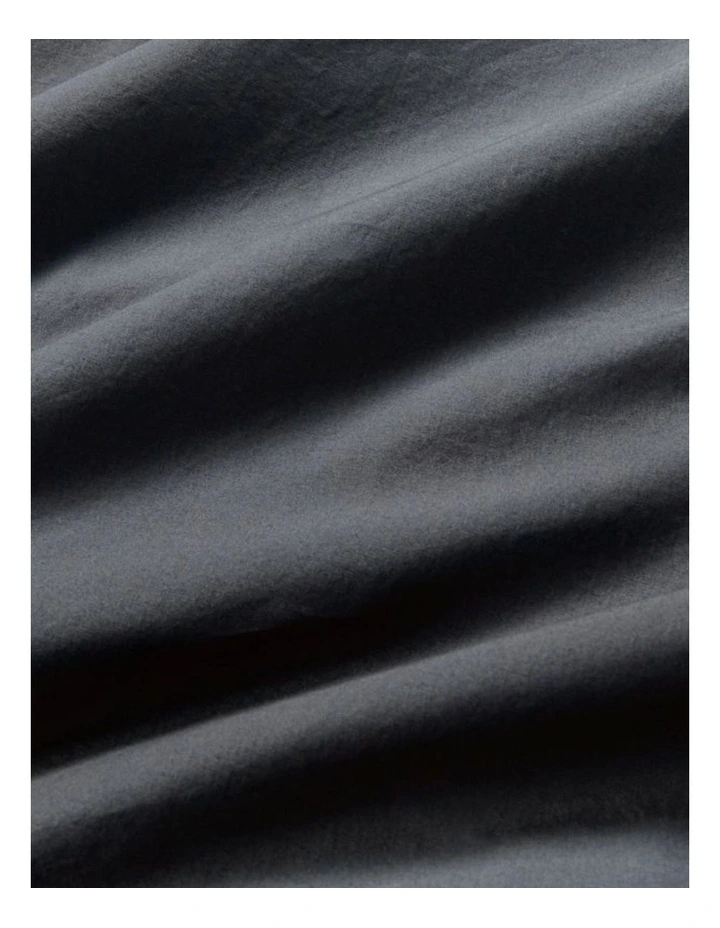 GIOIA CASA Vintage Washed Cotton Standard Pillowcases in Charcoal 2 Pack image 4