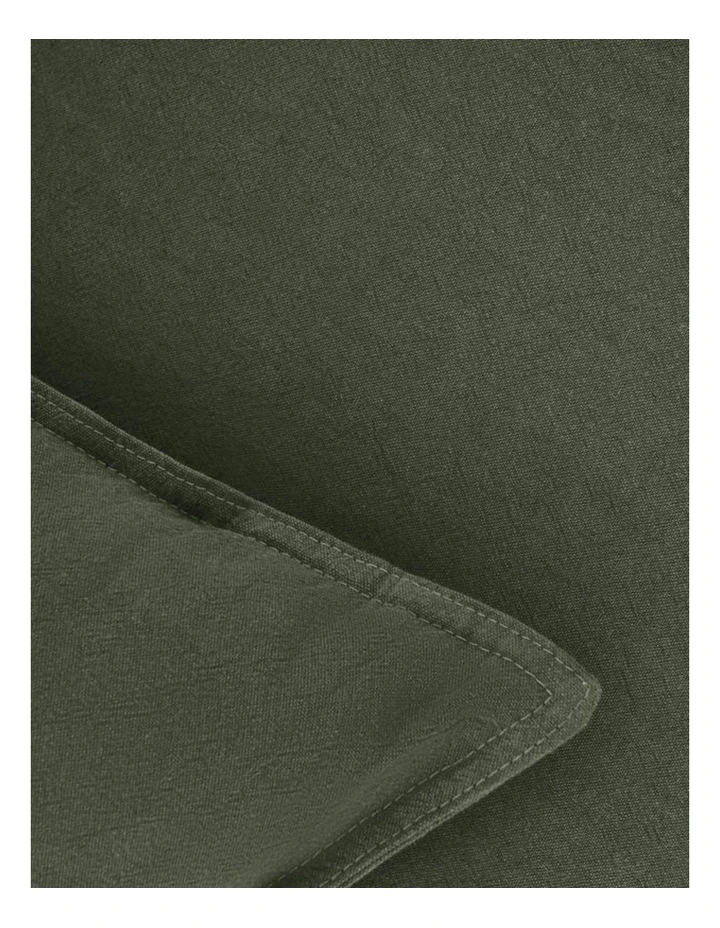 GIOIA CASA Linen-Cotton European Pillowcases in Khaki Green 2 Pack image 4