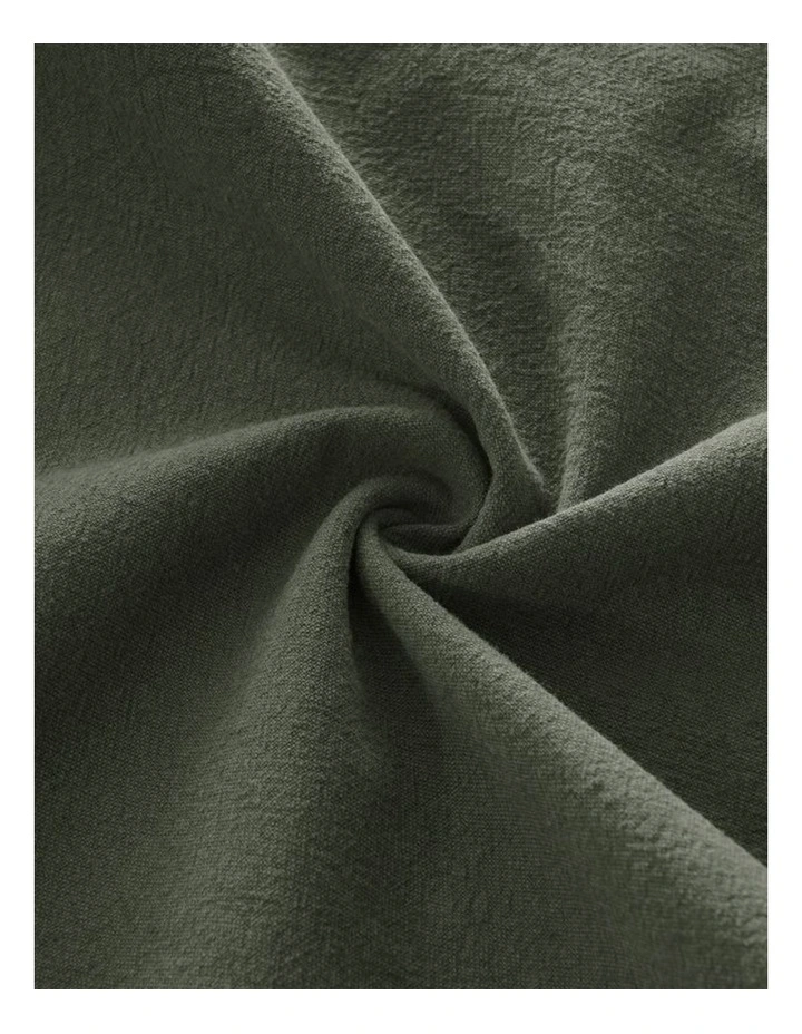 GIOIA CASA Linen-Cotton European Pillowcases in Khaki Green 2 Pack image 5