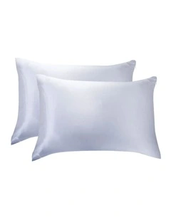 GIOIA CASA Mulberry Silk Pillowcases in Silver 2 Pack